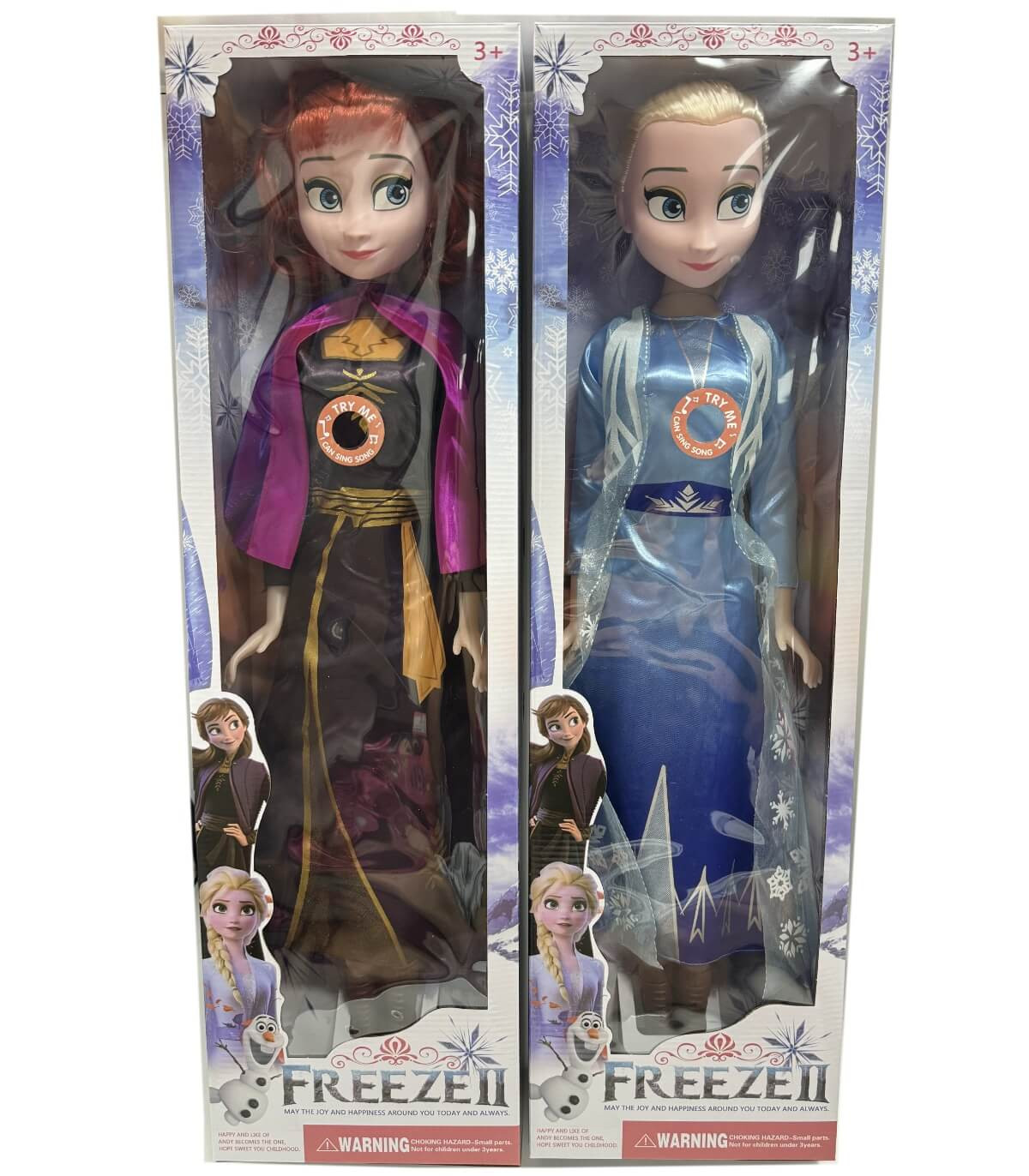 Огромна Музикална Кукла 80 см Замръзналото кралство, Frozen, 2 вида: Анна, Елза