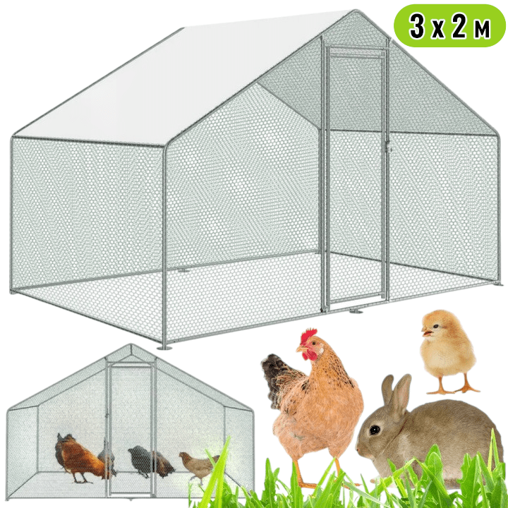 Птичарник 3x2x2м – Волиера, клетка за пилета, кокошки и други животни