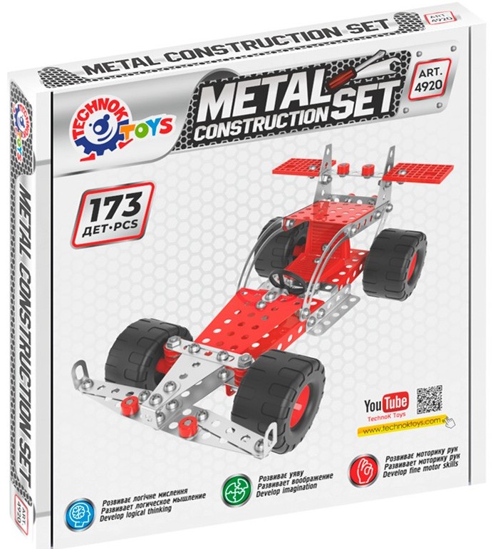 Метален конструктор рали Дакар с инструменти, 175 части, TECHNOK, Украйна