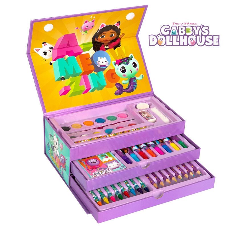 Рисувателен комплект триетажно куфарче Габи Къщата На Куклите Gabby's Dollhouse
