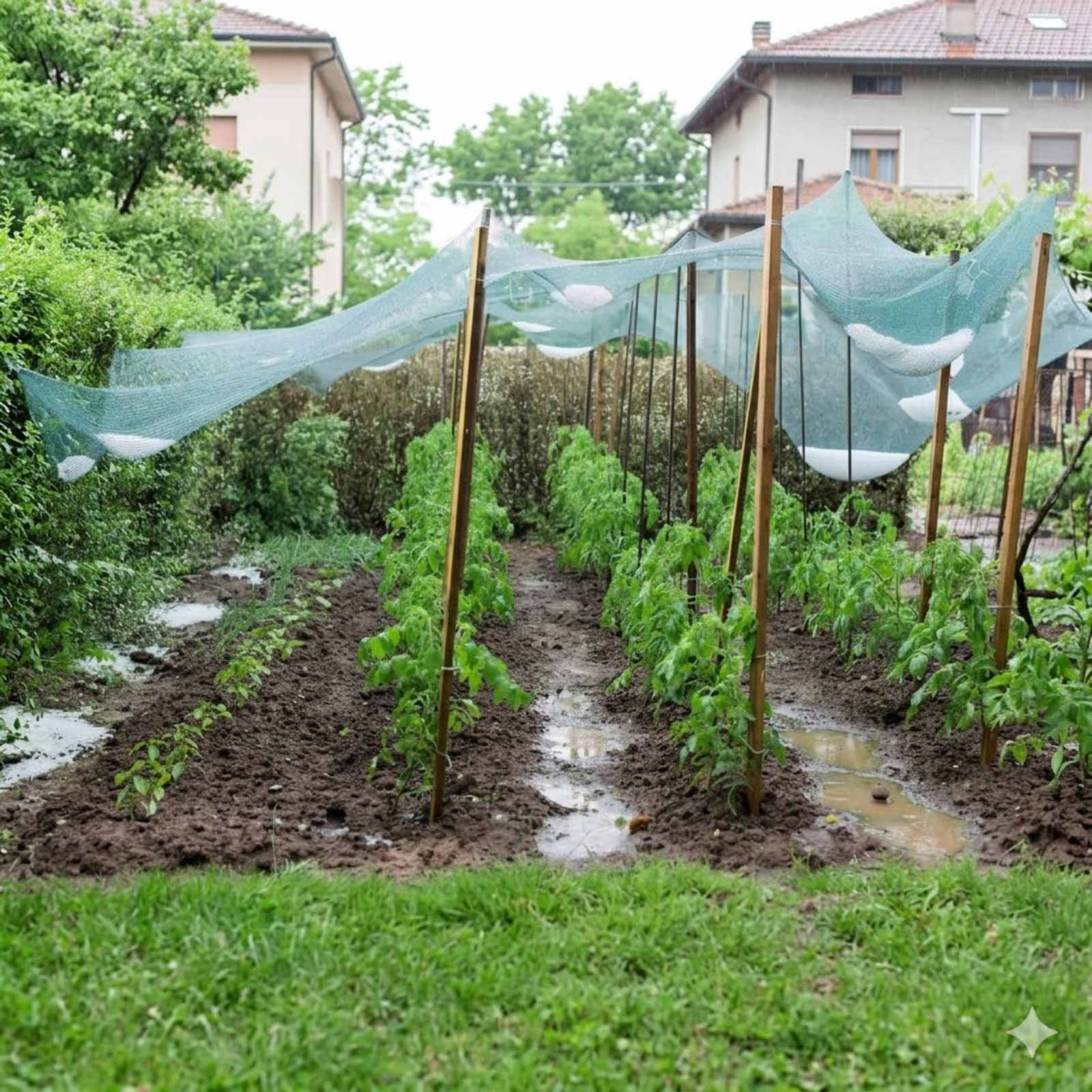 Мрежа Против Градушка и Птици 50% Засенчване | UV Защита за Зеленчуци | Ролка 2x100м Зелена