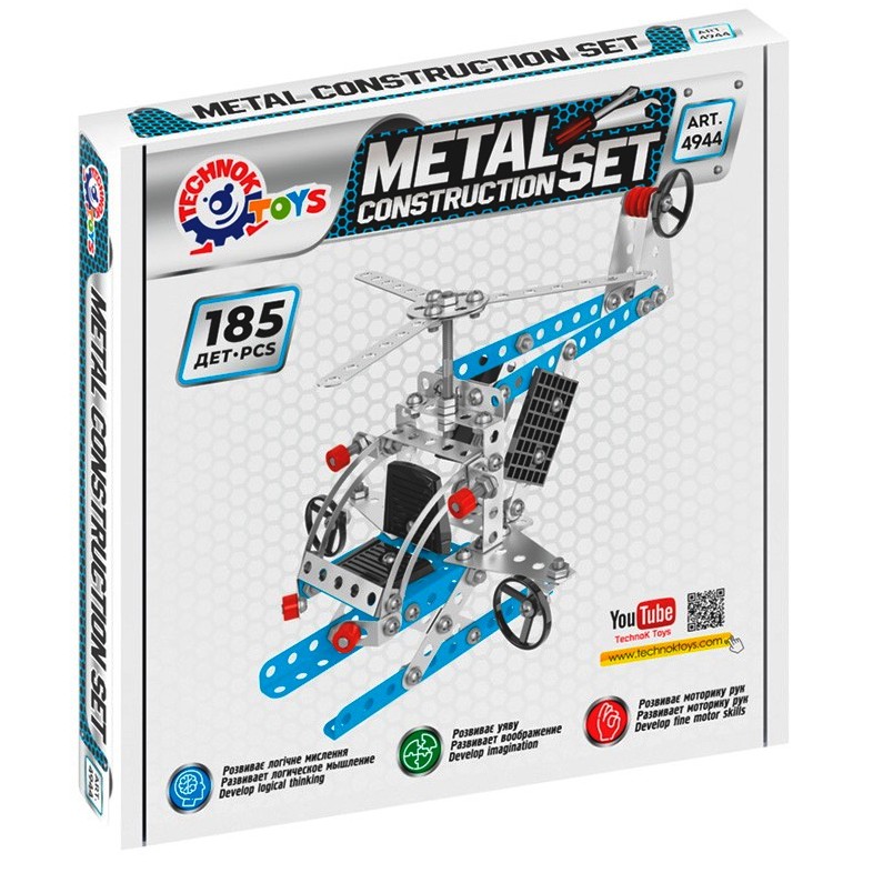 Метален конструктор хеликоптер с 185 части TECHNOK, Украйна