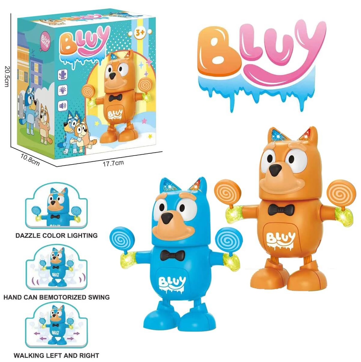 Танцуваща Музикална Играчка Блуи, Bluey с Близалка