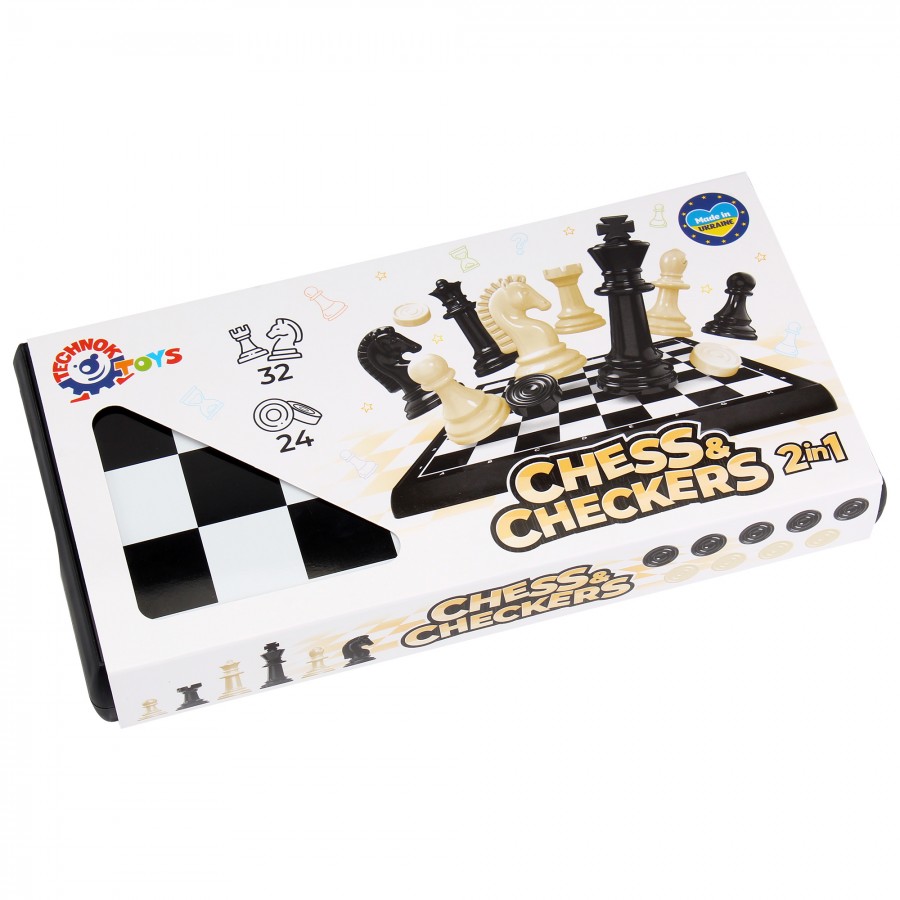 Шах и Дама 2в1 настолна игра 29х29см Technok, Украйна