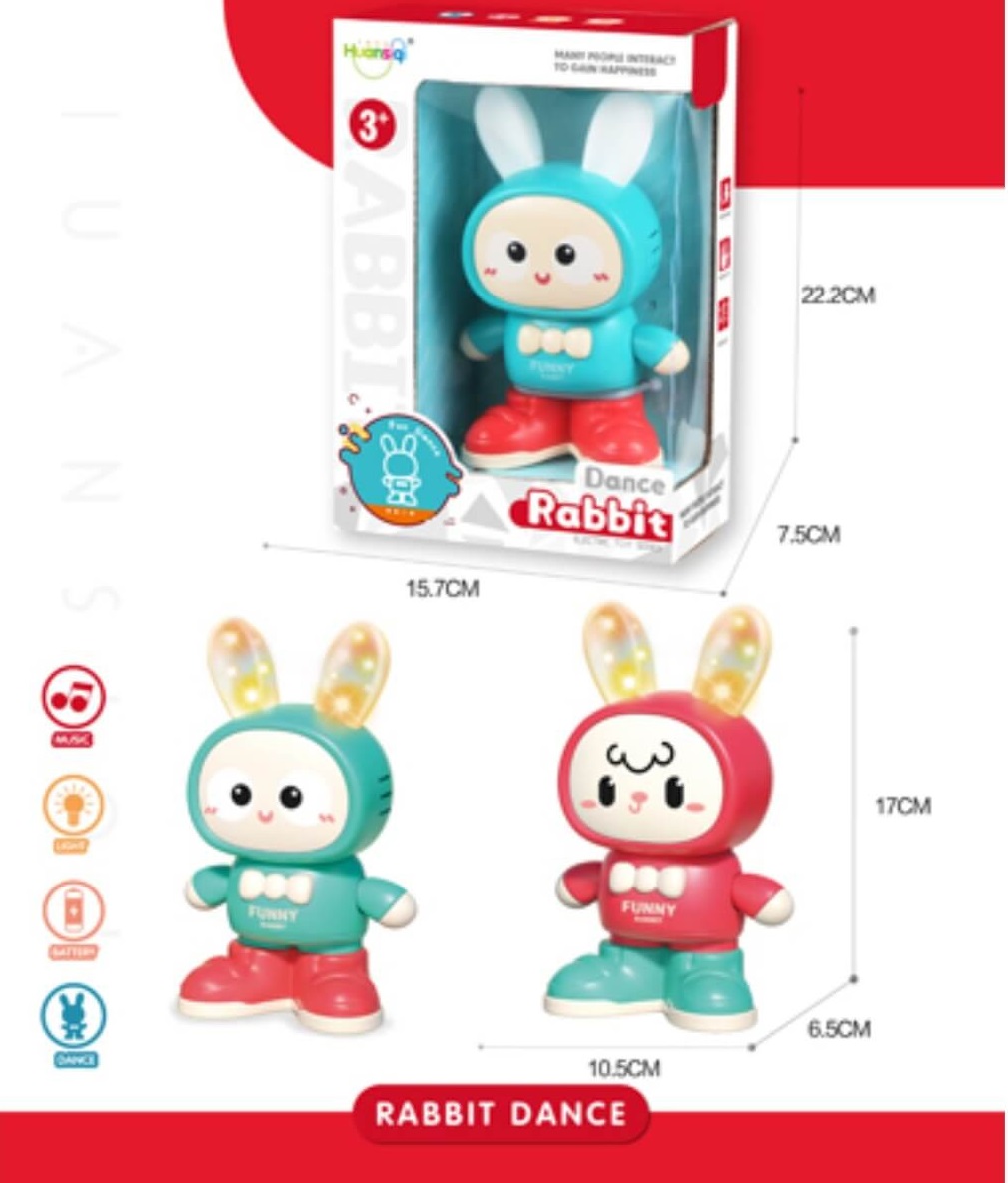 Танцуващ Заек със Светещи Уши в Кутия