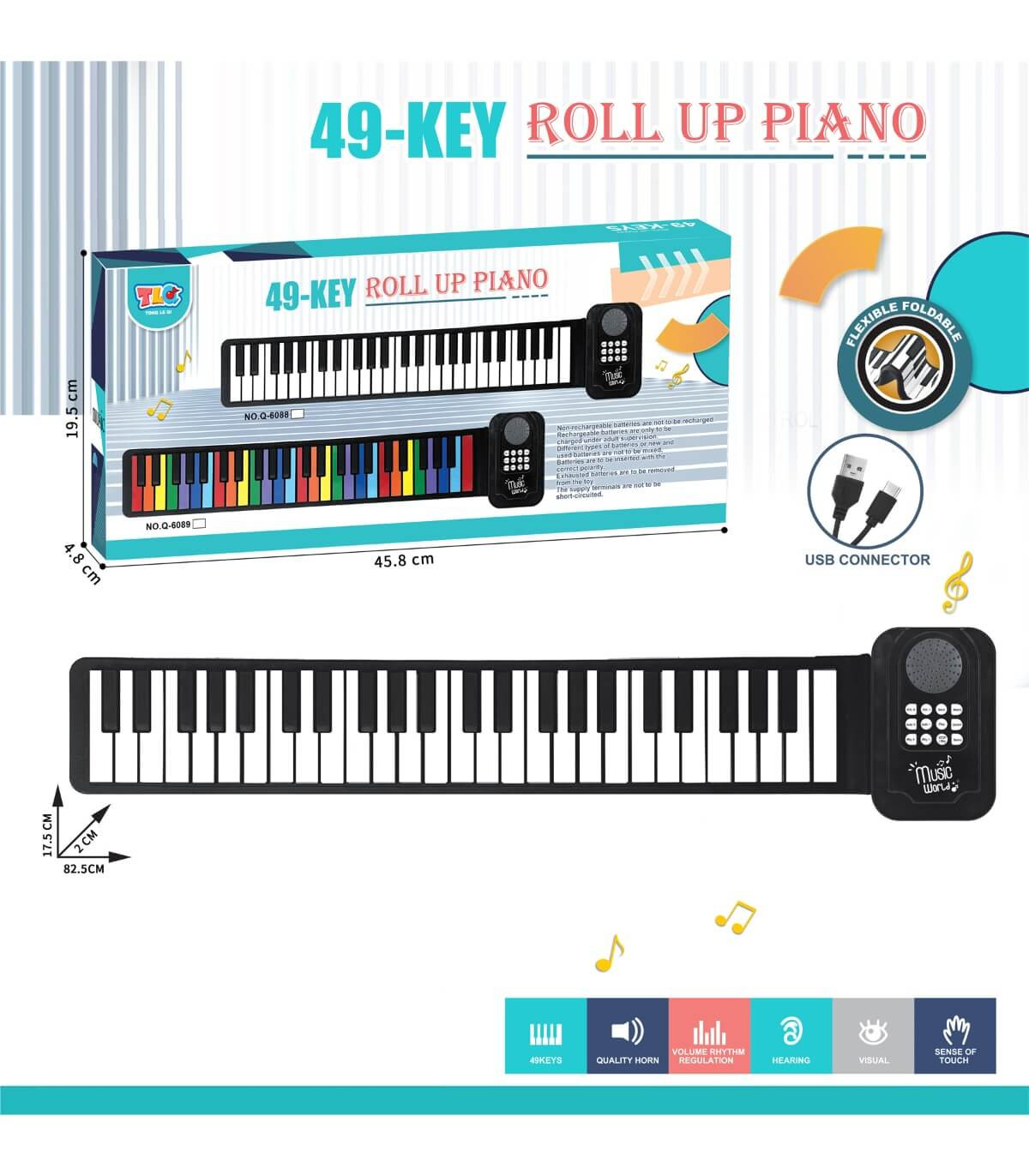 Силиконово Пиано 49 Клавиша с USB