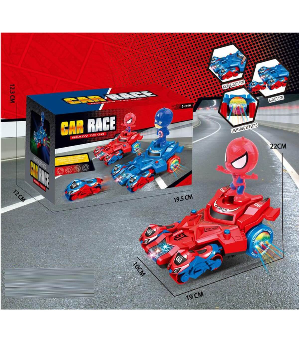 Детска Музикална Кола с Фигура Спайдермен, Spider-Man