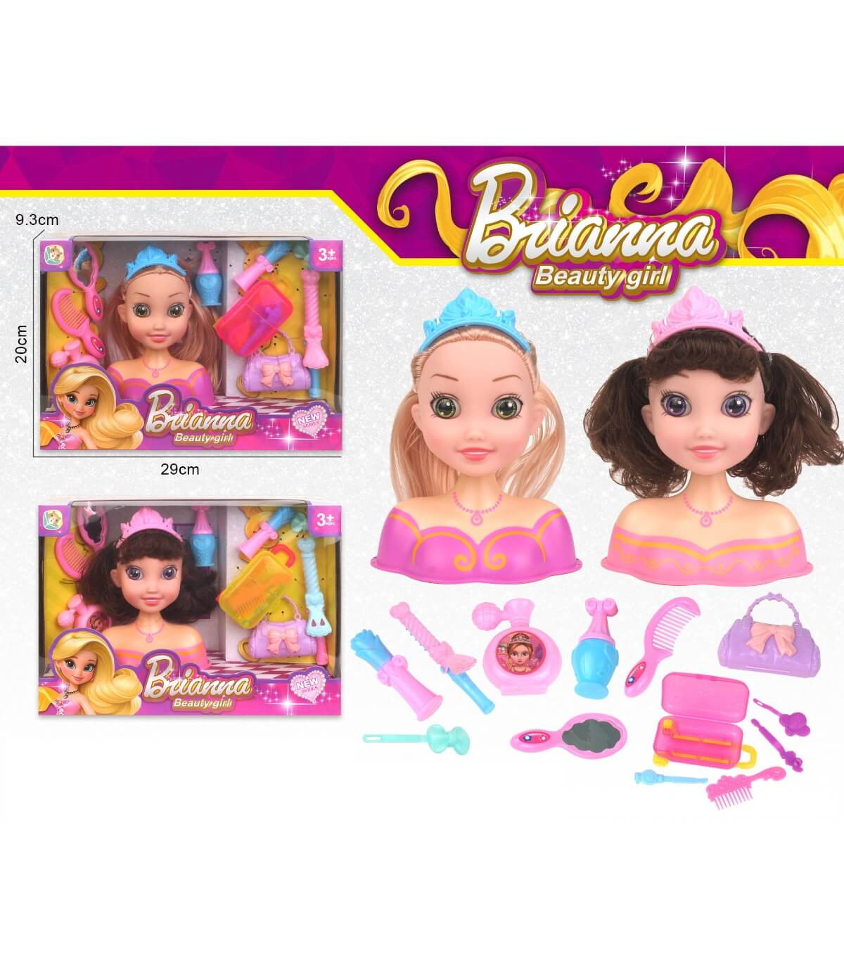 Детска Глава на Кукла за Прически