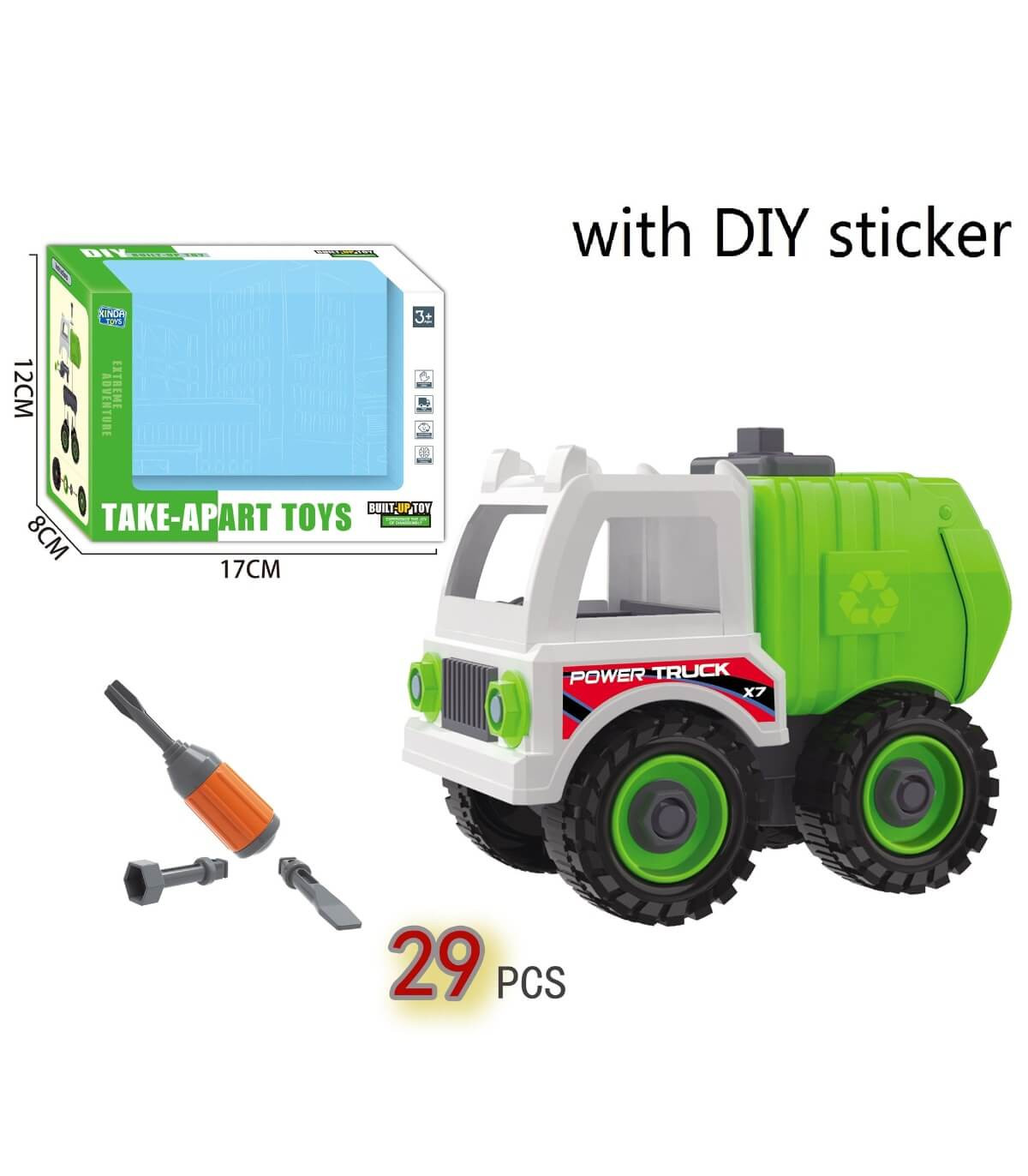 Разглобяема Боклукчийска Кола 29 Части