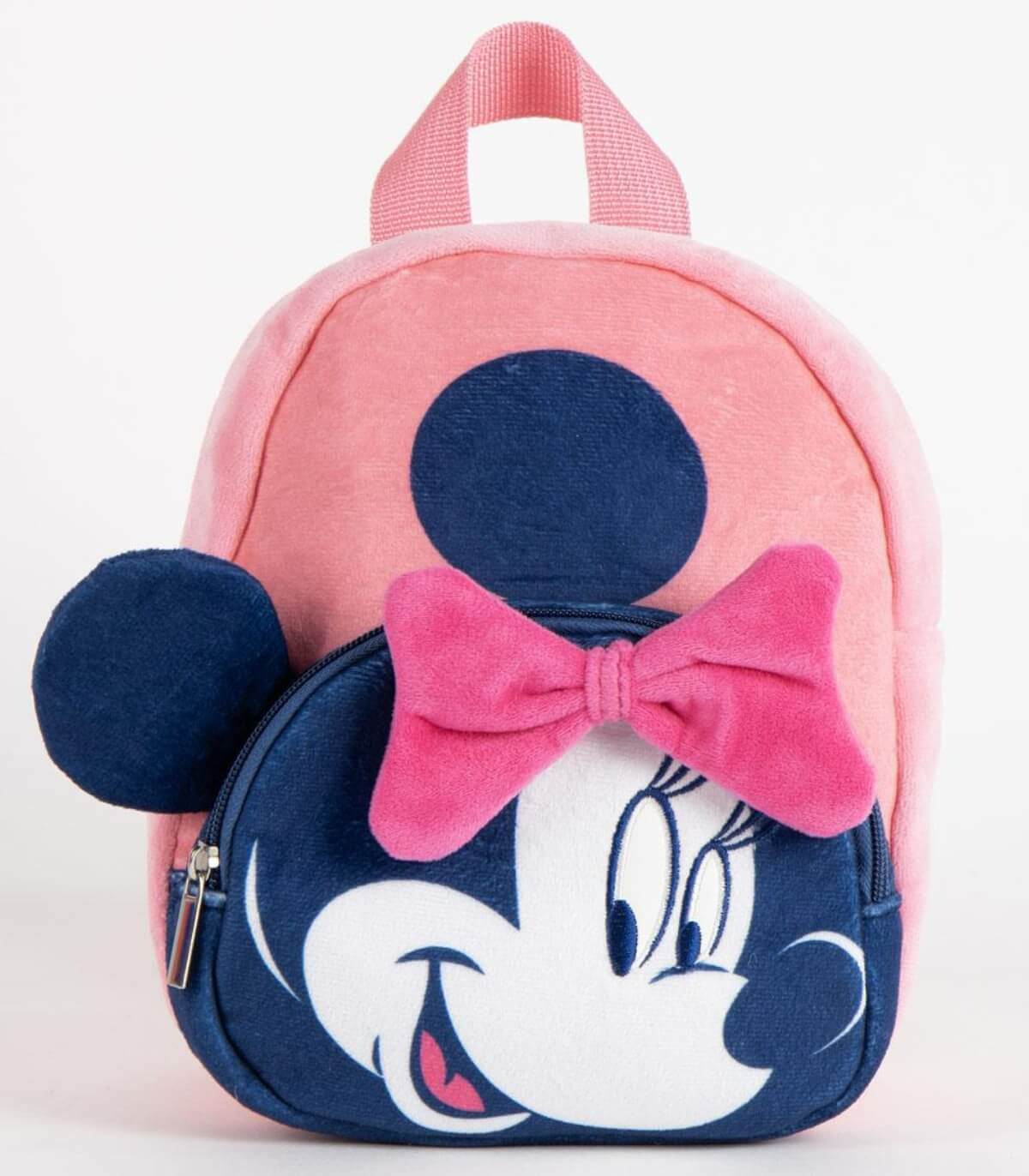 Раница за Детска Градина Плюшена с Преден Джоб Мини Minnie с Голям и Малък Джоб и Ушички Minnie Mouse