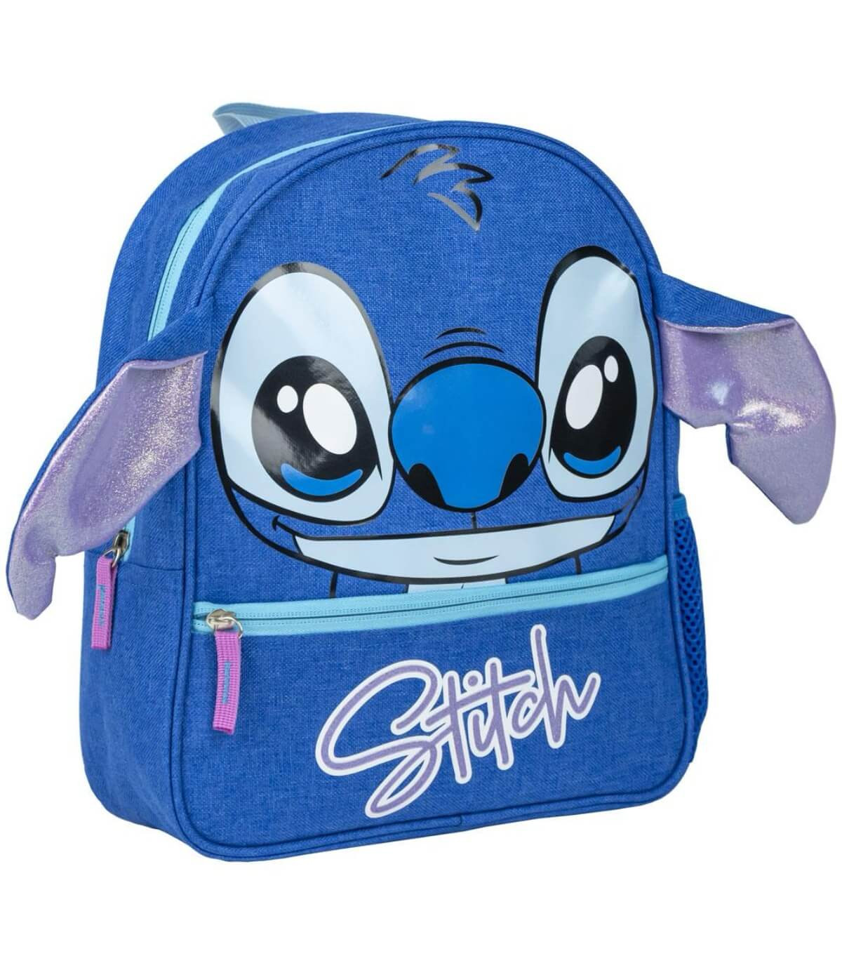 Раница за Детска Градина Стич Stitch с Големи Уши и Голям и Малък Джоб