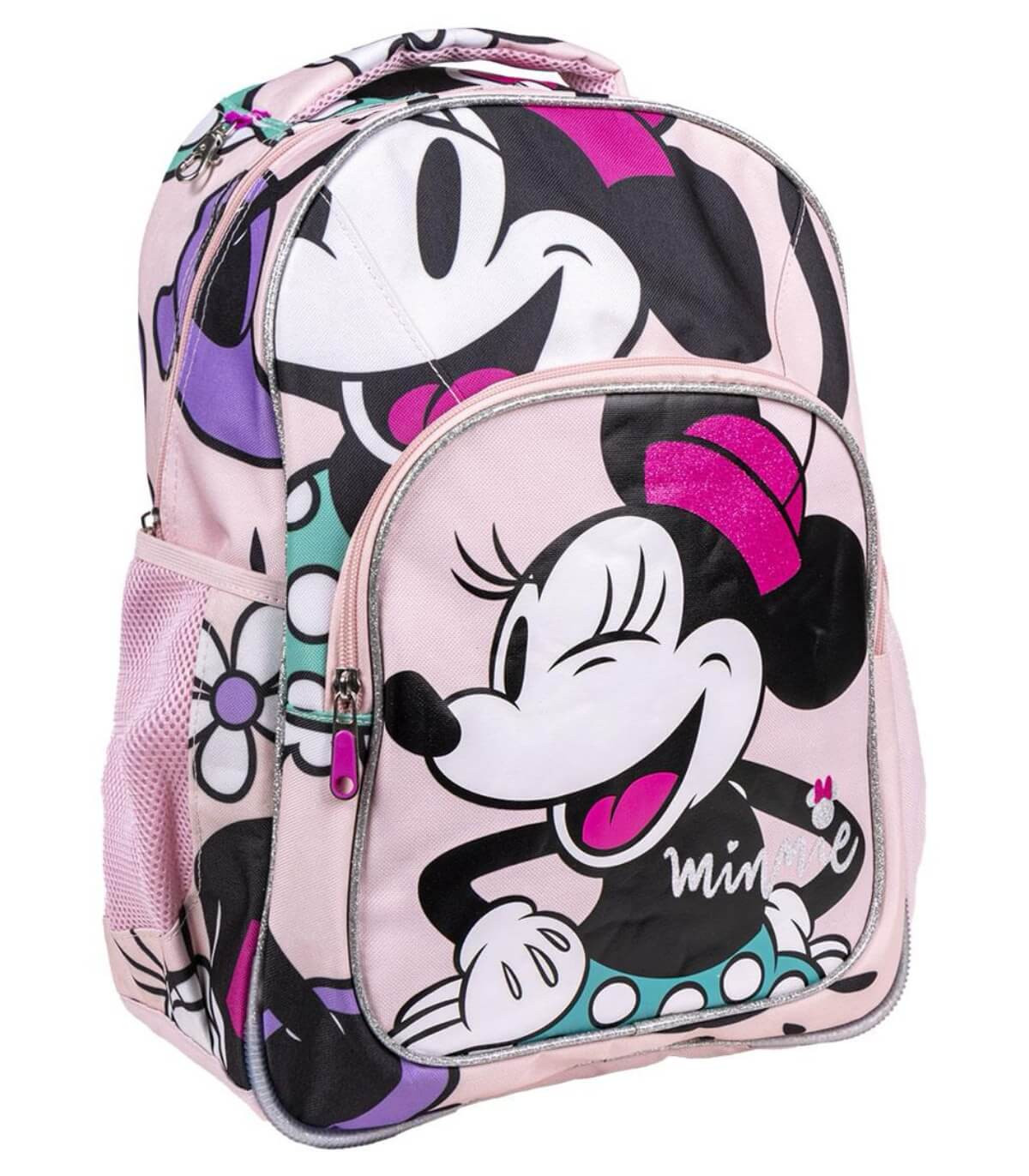 Голяма Ученическа Раница с голям и малък джоб, Мини Маус, Minnie Mouse