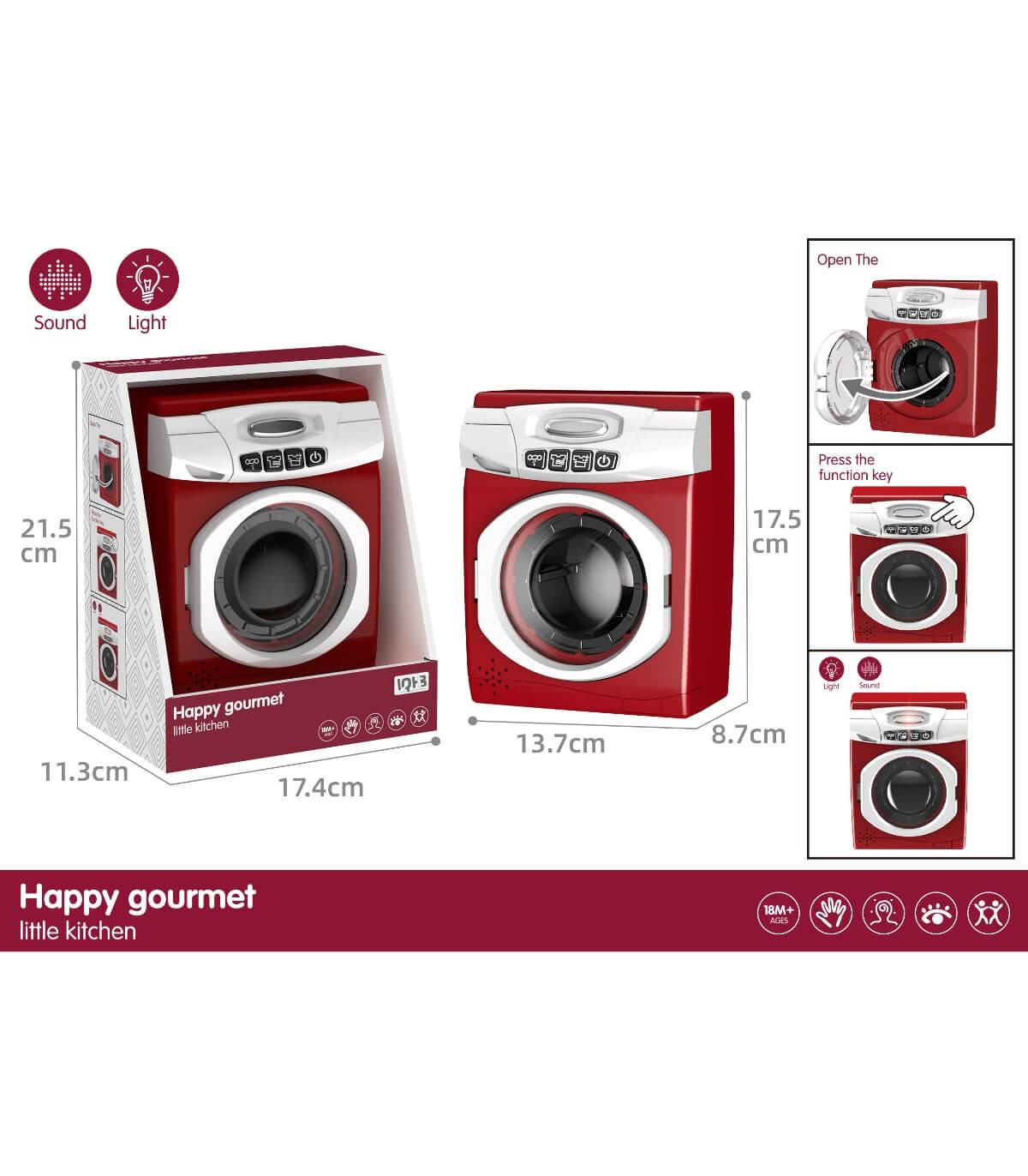 Пералня със Звук и Светлина Happy Gourmet