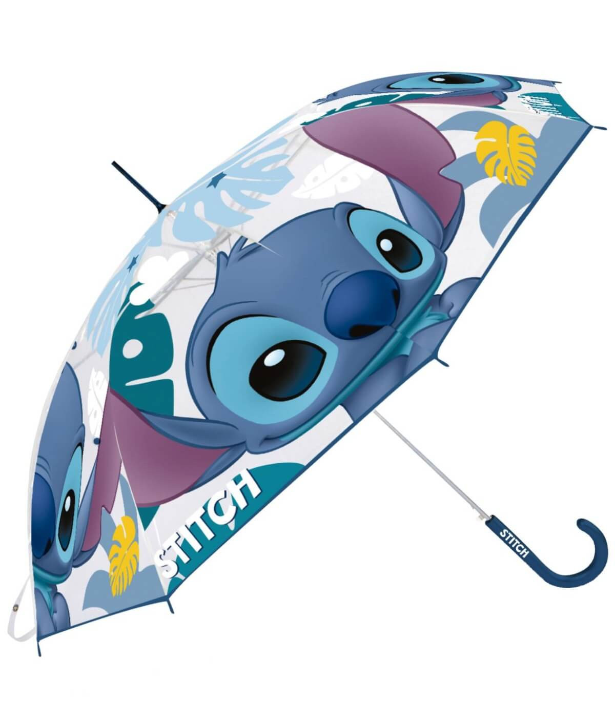 Детски Чадър Механичен EVA Прозрачен Стич Stitch