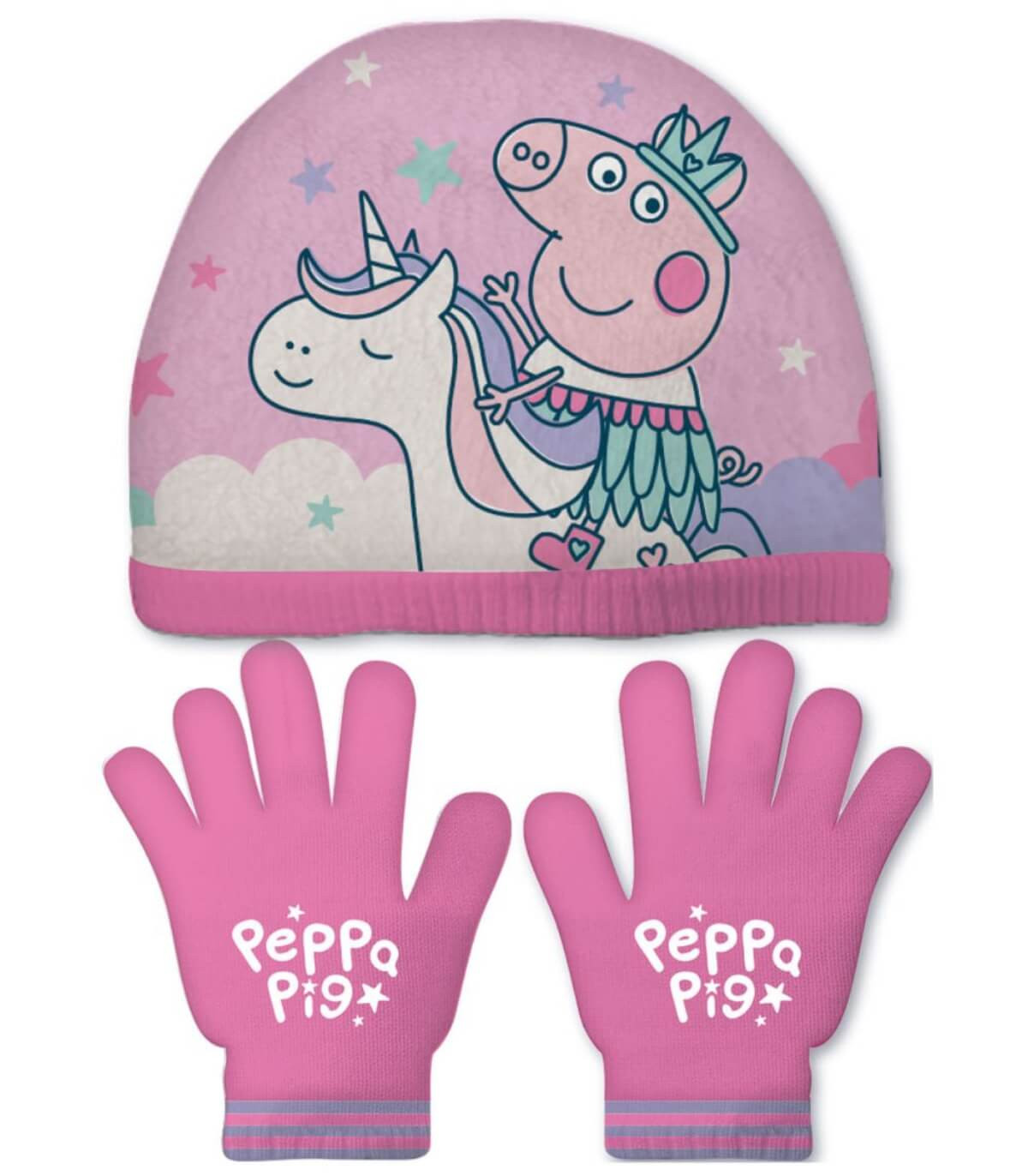 ДЕТСКА ШАПКА 48/51 + РЪКАВИЦИ PEPPA PIG