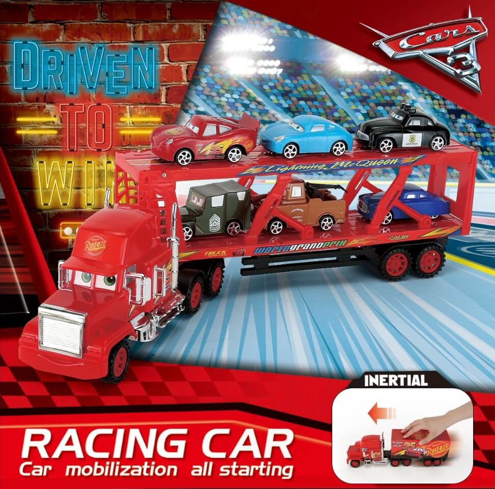 Автовоз на 2 нива с 6 колички, Колите, Cars