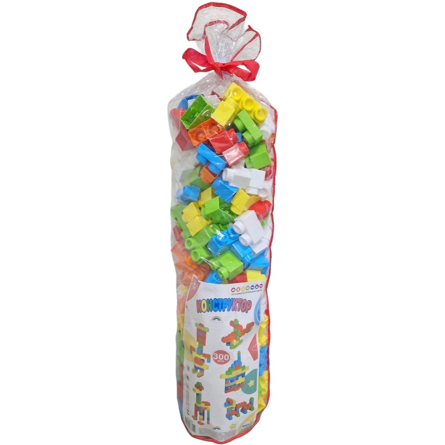 Конструктор Едри Части 300 Елемента в Чувал с Връзка 100×22×22 см