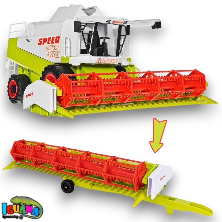 Комбайн с хедер - Реалистична детска селскостопанска машина, инерционна комбайна