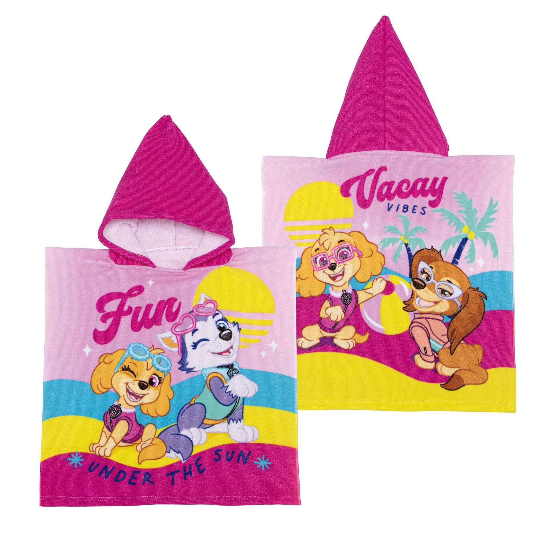 Детско Хавлиено Пончо Пес Патрул Момиче Paw Patrol 50х100 см
