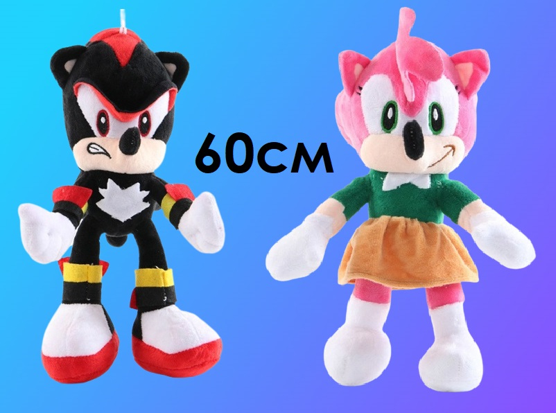 ОГРОМЕН Плюшен Соник 60см, 2 вида плюшени фигурки, SONIC