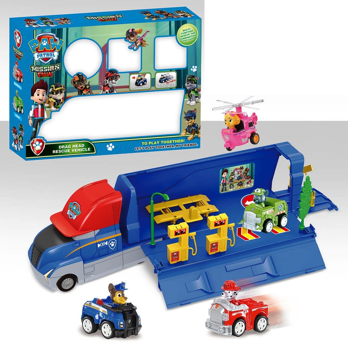 Трансформиращ се Тир с бензиностанция и две кученца