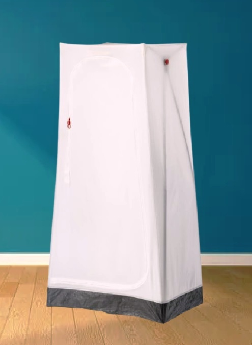 Текстилен гардероб с две странични закачалки, 149х74х51см