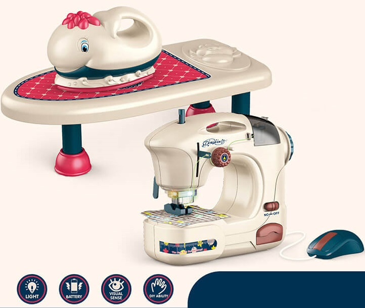 Комплект шевна машина с ютия и дъска за гладене, Светлинни ефекти