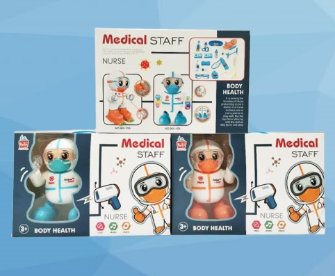 Музикален робот Доктор с гумено бебе и докторски принадлежности