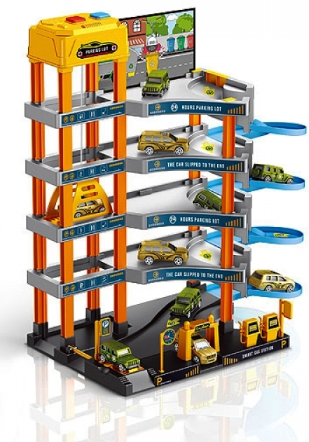 ГОЛЯМ Паркинг на 4 нива с еликтрически асансьор, aвтoмивĸa и бeнзинocтaнция + 4 броя колички