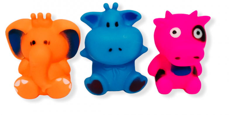 Комплект гумени животни, 3 броя