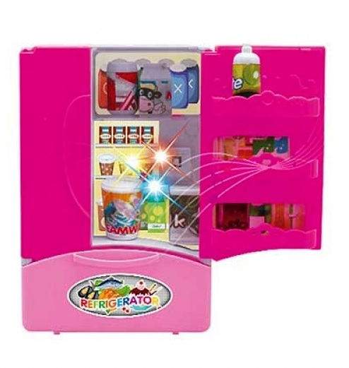 Хладилник с продукти, Звук и Светлини, розов