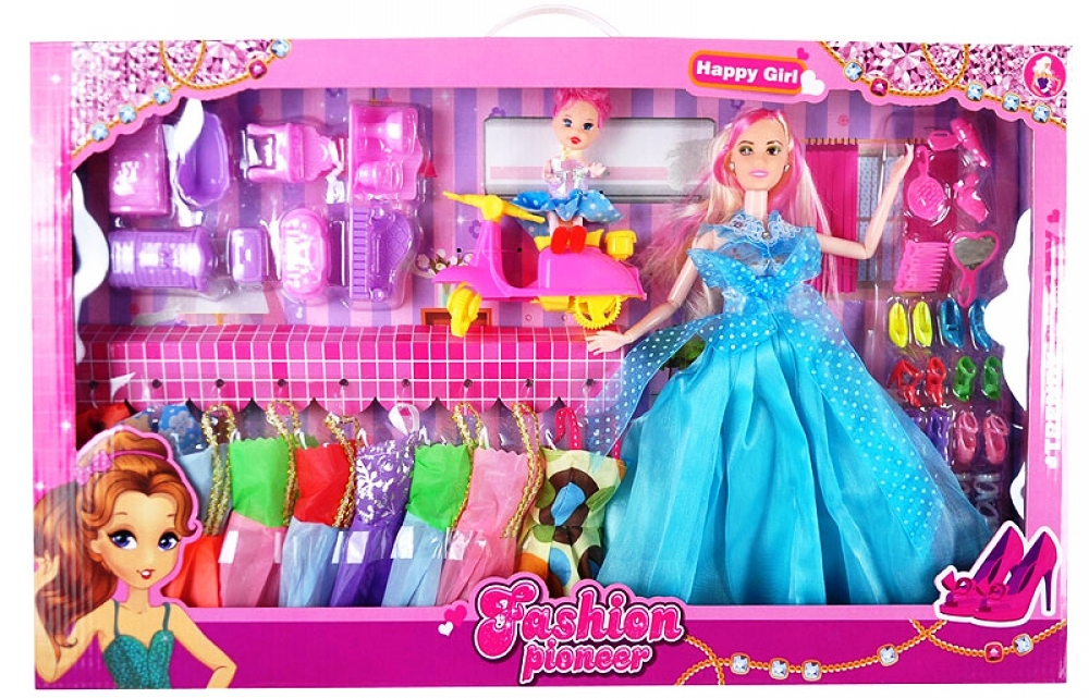 Комплект кукла с дрехи и аксесоари