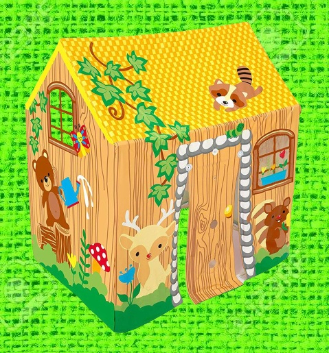 Сглобяема къща за игра - Палатка с животни, 102х76х114см, BESTWAY