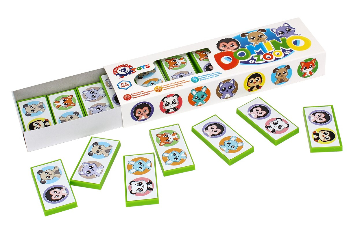 Домино с животни, 22х6.5х3см, TECHNOK, Украинска