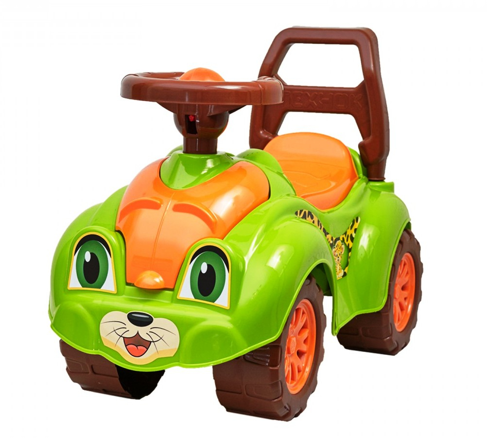 Кола за прохождане с Очички, отварящи се капак и седалка, до 20кг, зелена, 65×44×31см, TECHNOK, Украинска