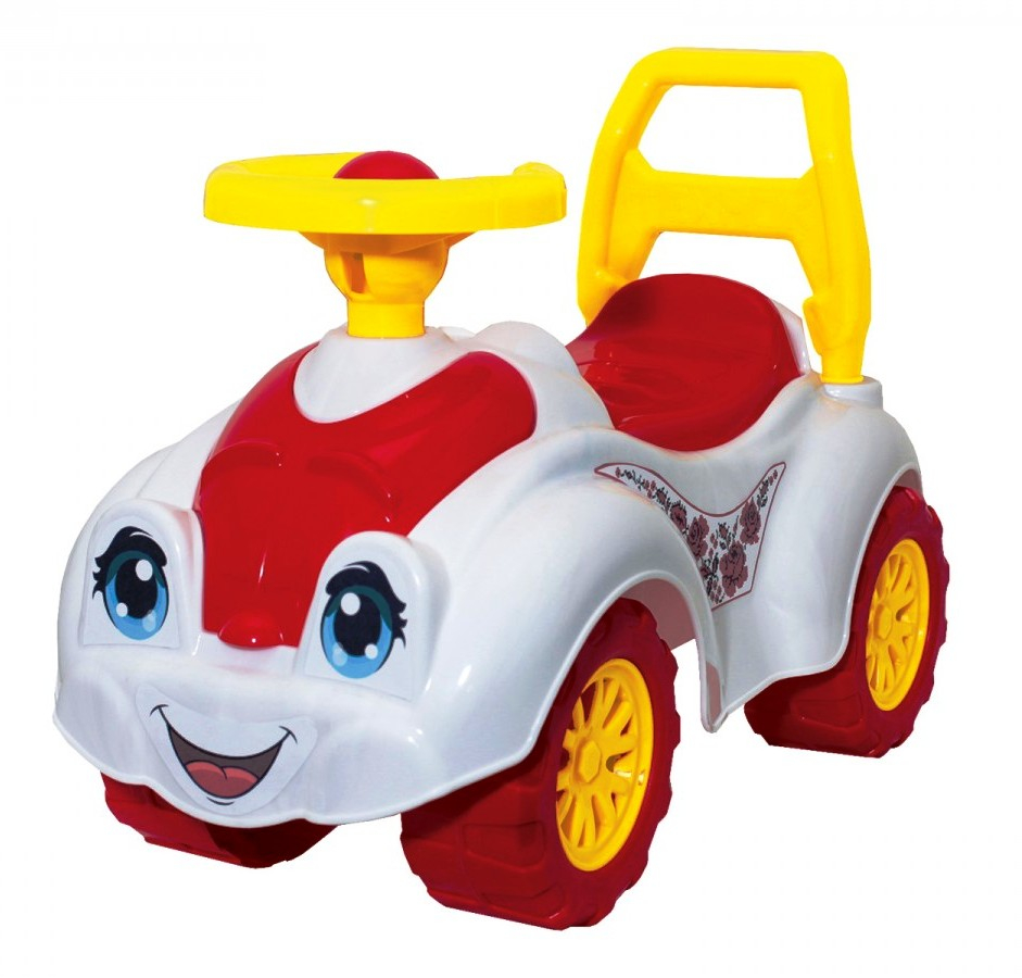 Кола за прохождане с Очички, отваряща се седалка, до 20кг, червена, 65×44×31см, TECHNOK, Украинска