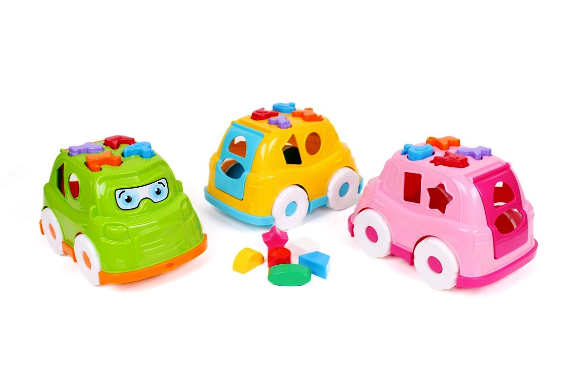 Автобус сортер с животни и геометрични фигури 26х16х17см, TECHNOK, Украйна