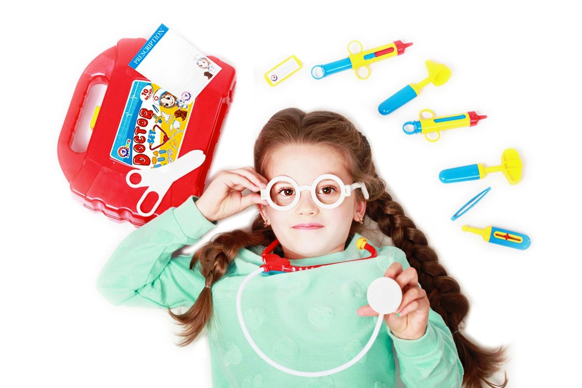 Докторски комплект в куфарче 10 части, 27х23х9см TECHNOK, Украйна