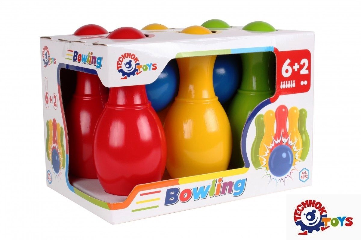 Боулинг комплект с 6 кегли и 2 топки детски Bowling TECHNOK, Украйна