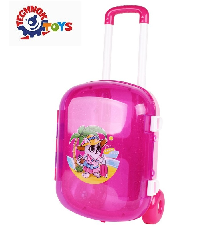 Куфарче на колела с дръжка - розова принцеса TECHNOK, Украйна