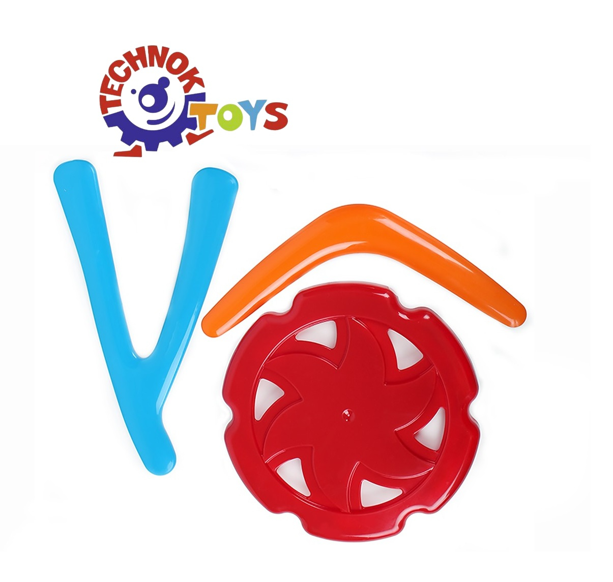 Комплект с летящи фигури, летяща чиния и два бумеранга, TECHNOK, Украйна