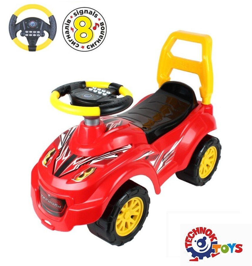 Кола за прохождане с музикален волан с 8 активности, до 20кг, 67х29х46см TECHNOK, Украйна