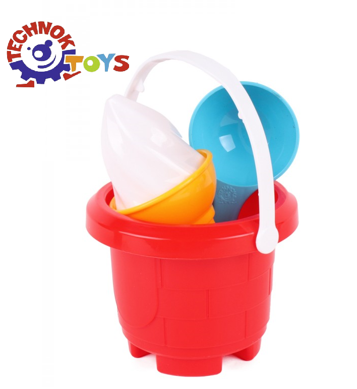 Комплект за пясък - Кръгла Кофа замък със сладолед, TECHNOK, Украйна