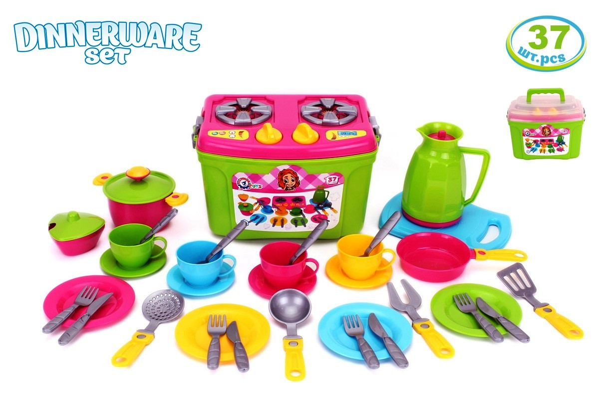 Кухня в кутия с дръжка и аксесоари, 37 части, TECHNOK, Украйна