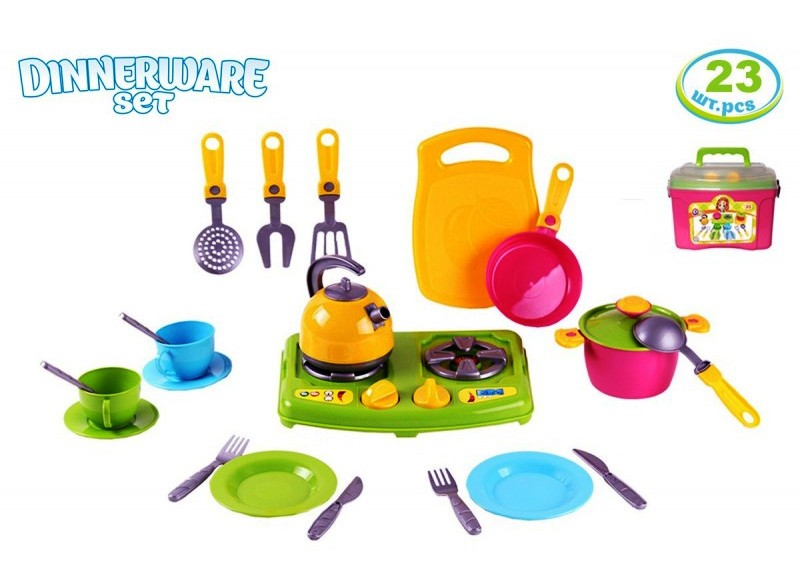 Кухня в кутия с дръжка и аксесоари, 23 части, TECHNOK, Украйна