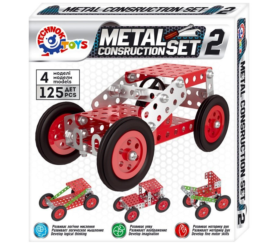 Метален конструктор 4в1 с 125 части TECHNOK, Украйна