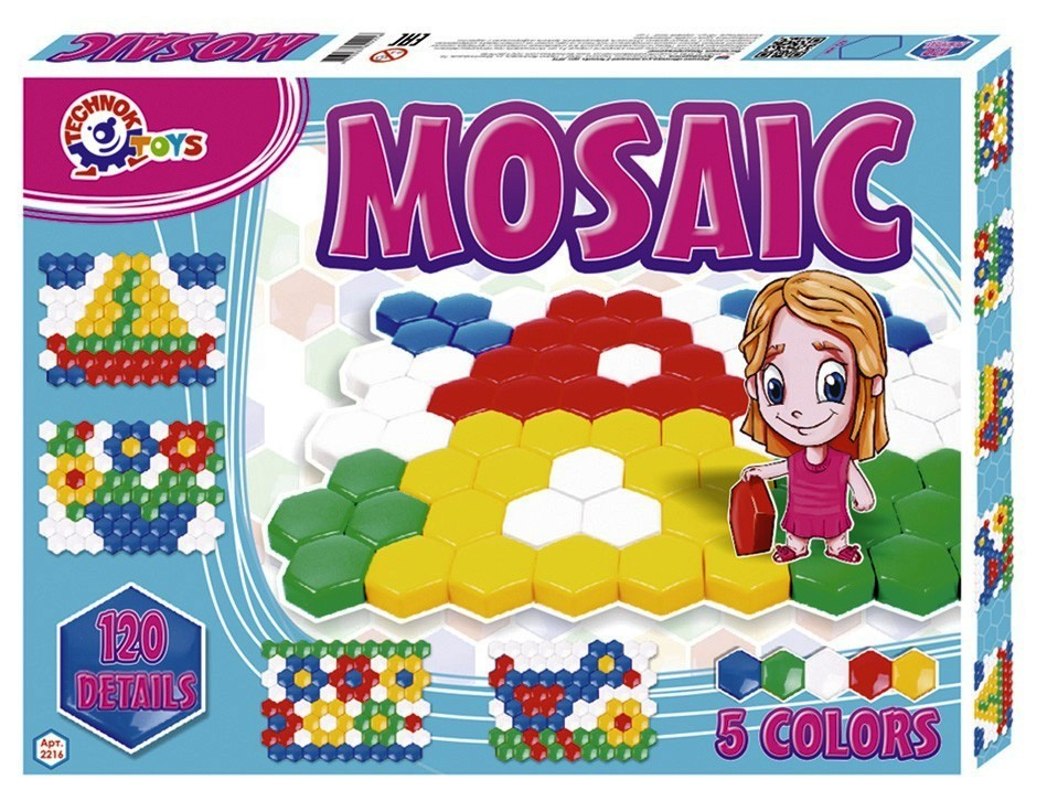 Мозайка за най-малките, размер на елемента 4см, 120 части, TECHNOK, Украйна