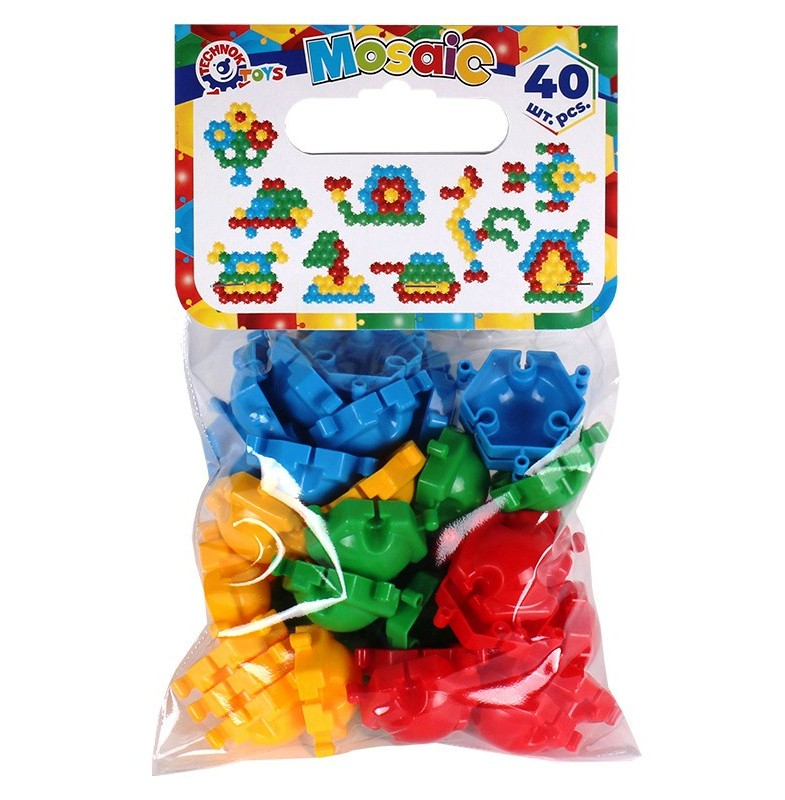 Мозайка за най-малките, размер на елемента 4см, 40 части, TECHNOK, Украйна