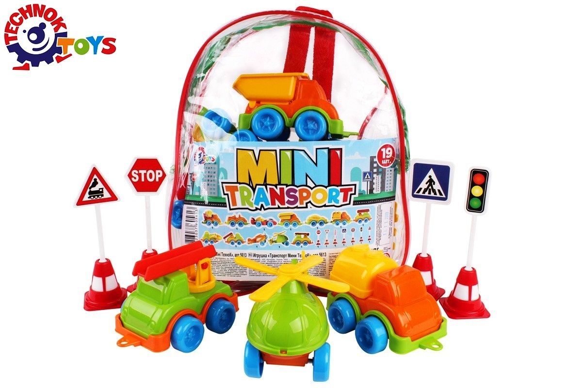 Раничка с много колички и пътни знаци 23х21х13см TECHNOK, Украйна