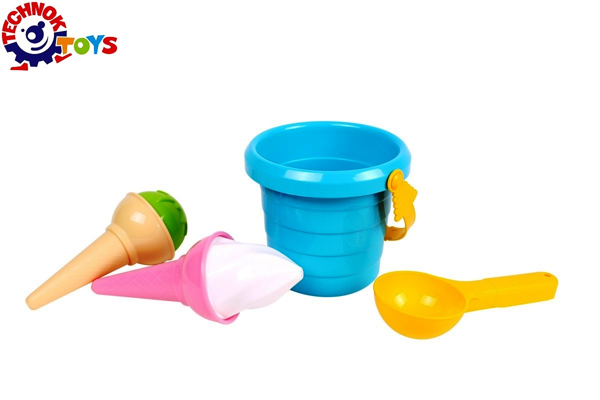 Кофичка с 3 сладоледени форми за пясък 17х12х12см TECHNOK, Украйна